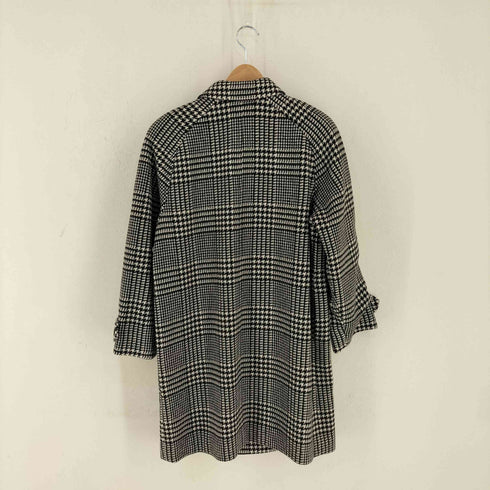 KEITH courtenay london   千鳥格子柄 ウールナイロン ダブル ステンカラーコート メンズ